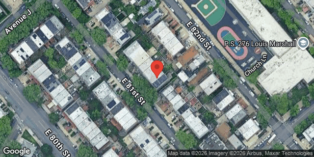 Aerial map of 1037 EAST 81 STREET, Brooklyn