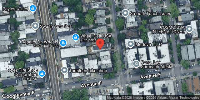Aerial map of 714 EAST 2 STREET, Brooklyn