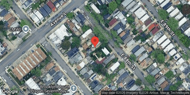 Aerial map of 1224 EAST 88 STREET, Brooklyn