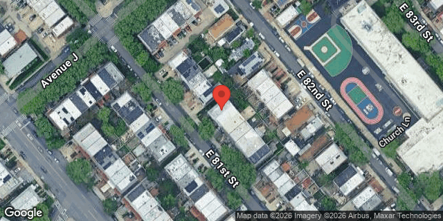 Aerial map of 1027 EAST 81 STREET, Brooklyn
