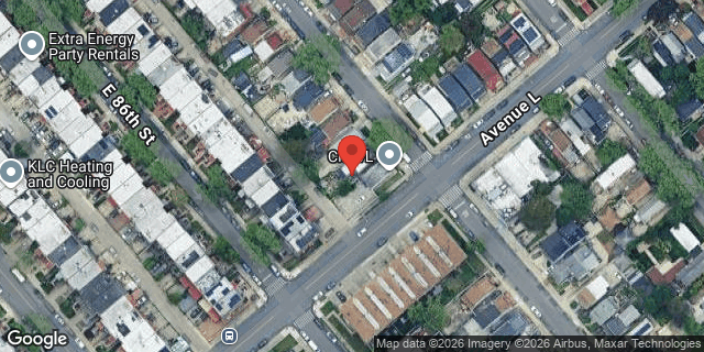 Aerial map of 1180 EAST 87 STREET, Brooklyn