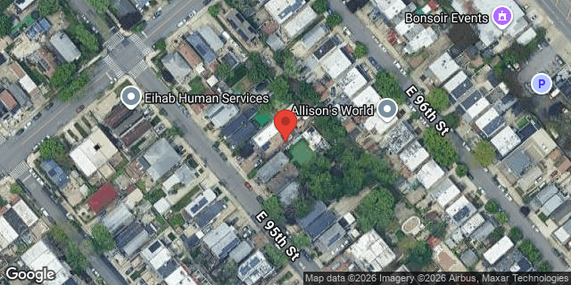 Aerial map of 1601 EAST 95 STREET, Brooklyn