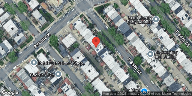 Aerial map of 1120 EAST 85 STREET, Brooklyn