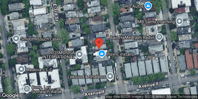 Aerial map of 742 EAST 4 STREET, Brooklyn