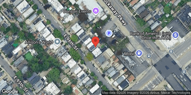 Aerial map of 1621 EAST 96 STREET, Brooklyn
