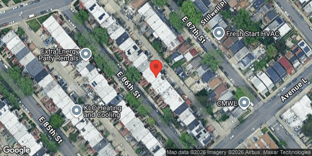 Aerial map of 1155 EAST 86 STREET, Brooklyn