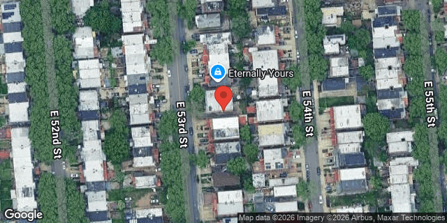 Aerial map of 1021 EAST 53 STREET, Brooklyn