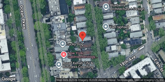 Aerial map of 714 EAST 7 STREET, Brooklyn