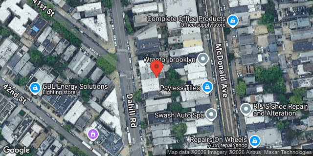Aerial map of 547 DAHILL ROAD, Brooklyn
