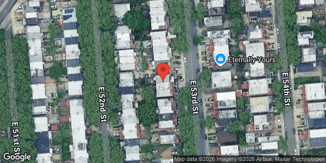 Aerial map of 1018 EAST 53 STREET, Brooklyn