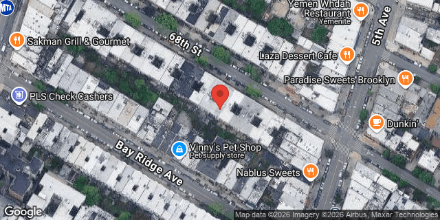 Aerial map of 458 68 STREET, Brooklyn