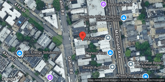Aerial map of 541 DAHILL ROAD, Brooklyn