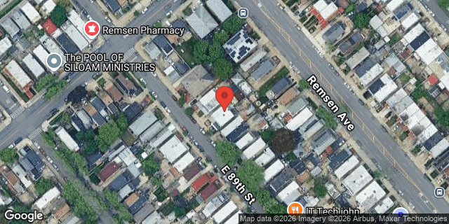 Aerial map of 1225 EAST 89 STREET, Brooklyn