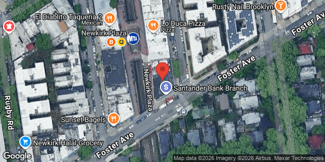 Aerial map of 1525 FOSTER AVENUE, Brooklyn
