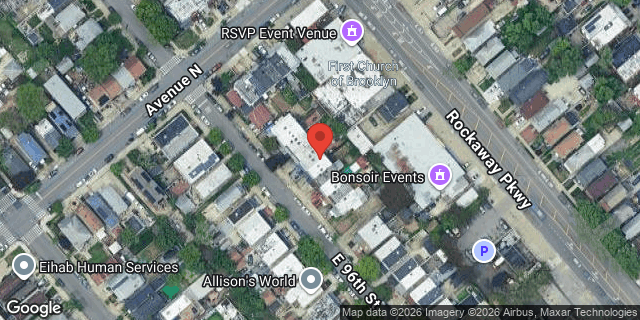 Aerial map of 1589 EAST 96 STREET, Brooklyn