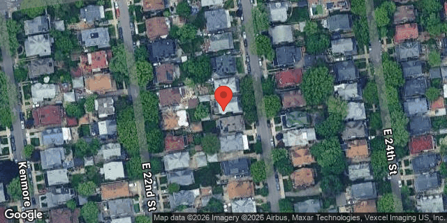 Aerial map of 632 EAST 23 STREET, Brooklyn