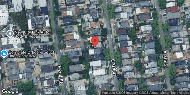 Aerial map of 696 EAST 3 STREET, Brooklyn