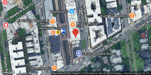 Aerial map of 628 EAST 16 STREET, Brooklyn