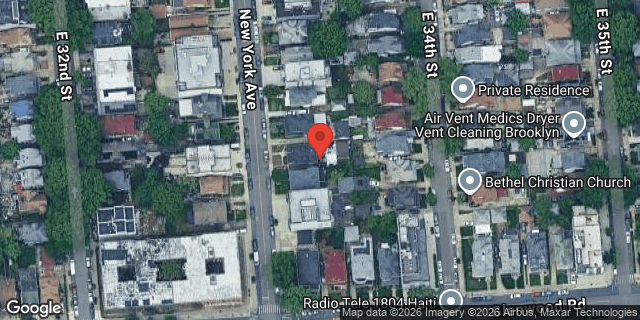 Aerial map of 1555 NEW YORK AVENUE, Brooklyn