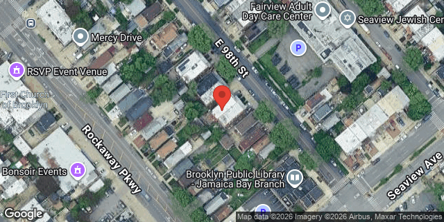 Aerial map of 1586 EAST 98 STREET, Brooklyn
