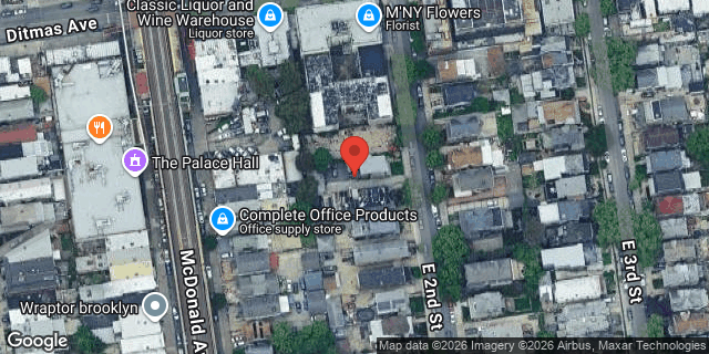 Aerial map of 656 EAST 2 STREET, Brooklyn