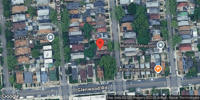 Aerial map of 836 EAST 38 STREET, Brooklyn