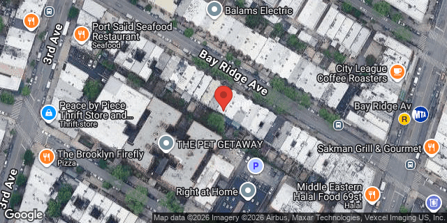 Aerial map of 348 BAY RIDGE AVENUE, Brooklyn