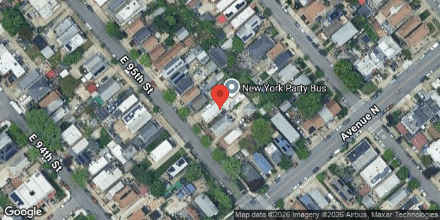 Aerial map of 1549 EAST 95 STREET, Brooklyn