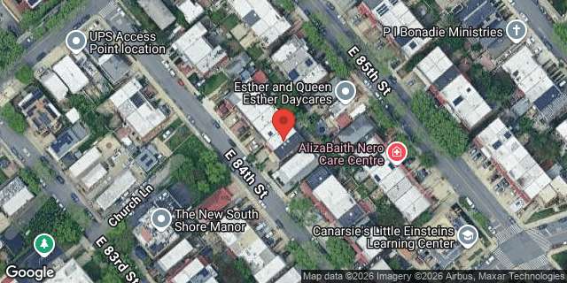 Aerial map of 1041 EAST 84 STREET, Brooklyn