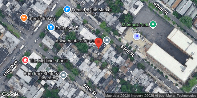 Aerial map of 1528 43 STREET, Brooklyn