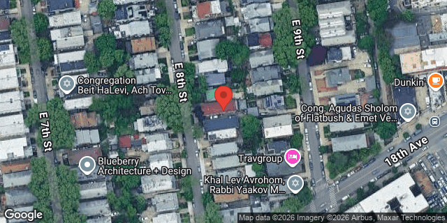 Aerial map of 605 EAST 8 STREET, Brooklyn