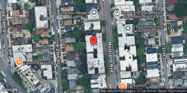 Aerial map of 2054 NOSTRAND AVENUE, Brooklyn