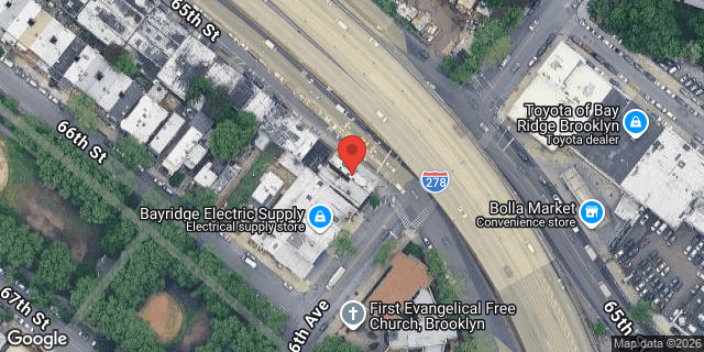 Aerial map of 6502 6 AVENUE, Brooklyn