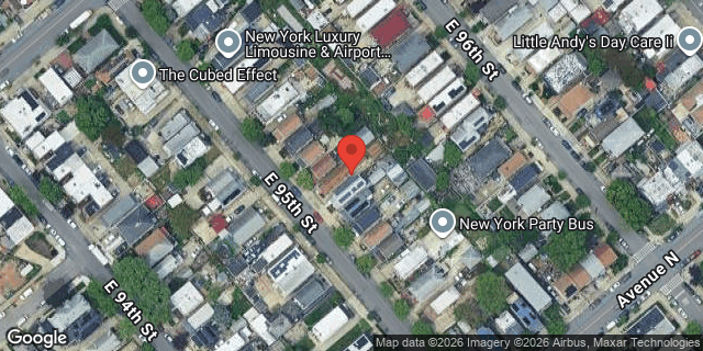 Aerial map of 1529 EAST 95 STREET, Brooklyn