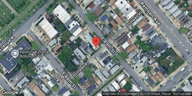 Aerial map of 1142 EAST 89 STREET, Brooklyn