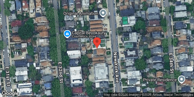 Aerial map of 1524 NEW YORK AVENUE, Brooklyn