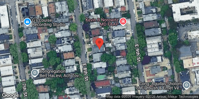 Aerial map of 581 EAST 8 STREET, Brooklyn