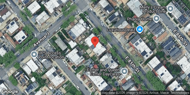 Aerial map of 1020 EAST 85 STREET, Brooklyn