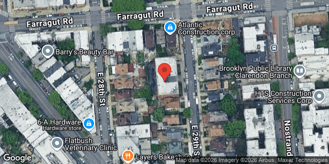 Aerial map of 616 EAST 29 STREET, Brooklyn