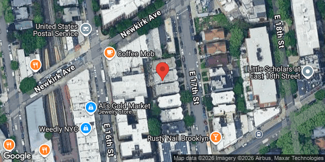 Aerial map of 608 EAST 17 STREET, Brooklyn
