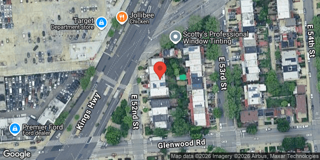 Aerial map of 997 EAST 52 STREET, Brooklyn