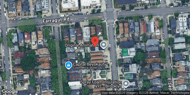 Aerial map of 1502 NEW YORK AVENUE, Brooklyn