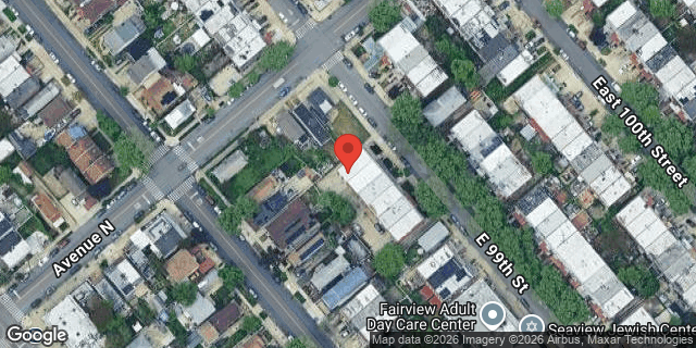 Aerial map of 1416 EAST 99 STREET, Brooklyn