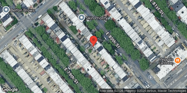 Aerial map of 736 EAST 80 STREET, Brooklyn