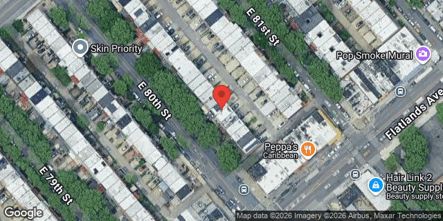 Aerial map of 751 EAST 80 STREET, Brooklyn
