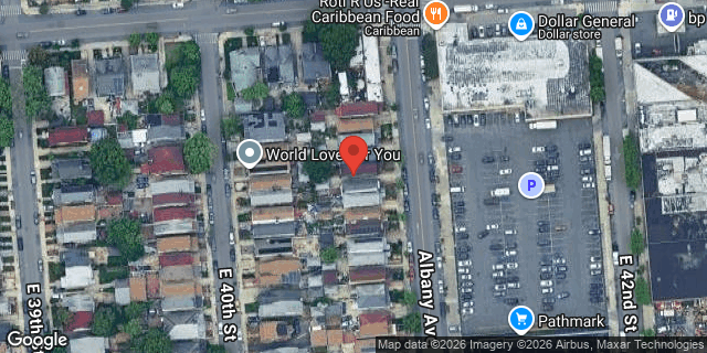 Aerial map of 1514 ALBANY AVENUE, Brooklyn