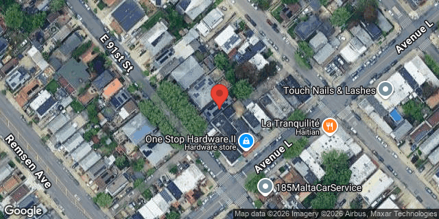 Aerial map of 1403 EAST 91 STREET, Brooklyn