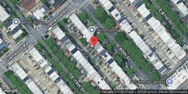 Aerial map of 726 EAST 80 STREET, Brooklyn