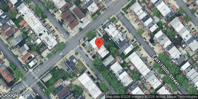 Aerial map of 1407 EAST 99 STREET, Brooklyn