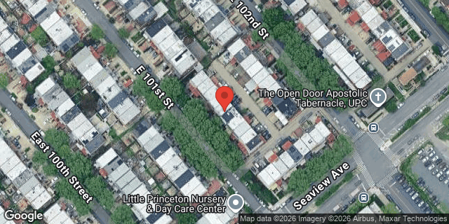 Aerial map of 1457 EAST 101 STREET, Brooklyn